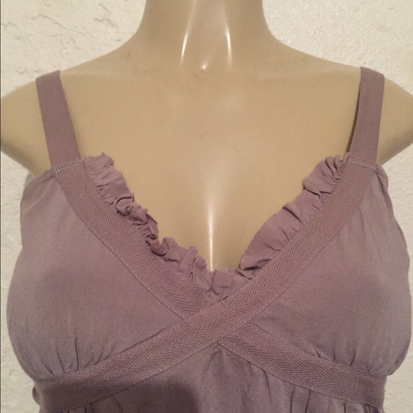 Akualani taupe wrap top* blouse* medium - Picture 4 of 8